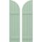 Ekena Millwork Americraft 4-Board (2 Batten) Wood Joined Board-n-Batten Shutters w/ Arch Top, ARW101BQ414X77SGH, PR ARW101BQ414X77SGH - alternate 1